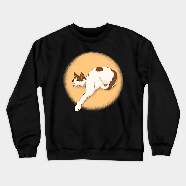 Soya the cat - lazing around Crewneck Sweatshirt by Chigurena